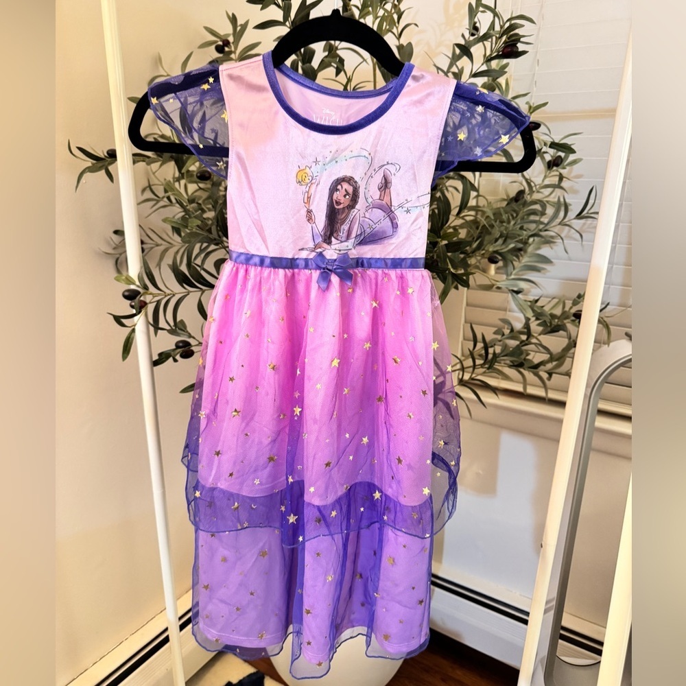 Disney “Wish” Purple and Pink Fairy Dress with Star Accents